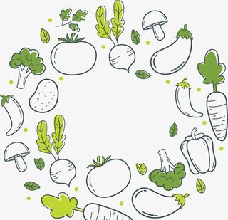 卡通手绘蔬菜素材图片