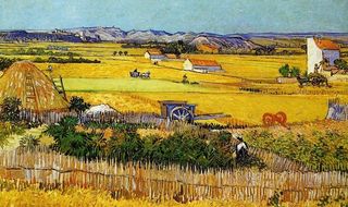 梵高作品油画田园生活图片