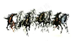 水墨马图片