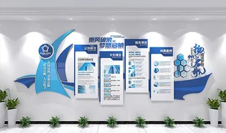 企业形象墙  起航图片