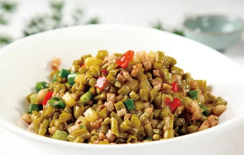 酸豆角炒肉沫图片 酸豆角炒肉沫图片