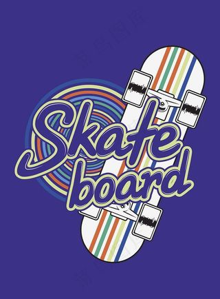 街头时尚滑板运动海报图片