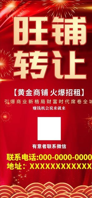 店面转让展架图片