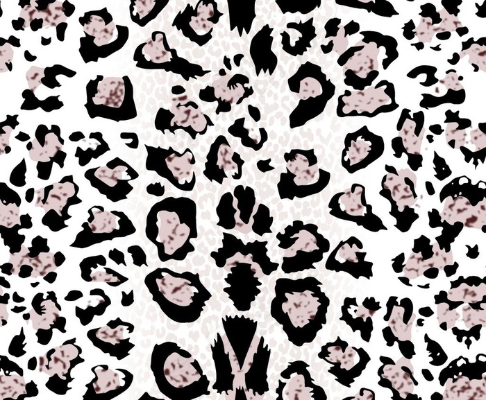 豹纹 白底 手绘印花图片