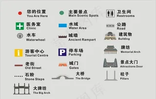 景区全景图导览图图标图片