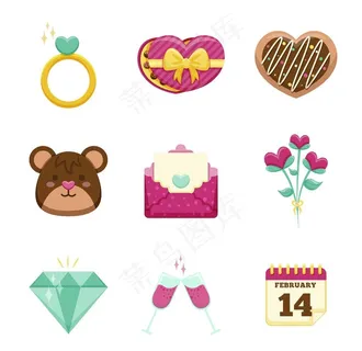 浪漫情人节元素图片 浪漫情人节元素图片