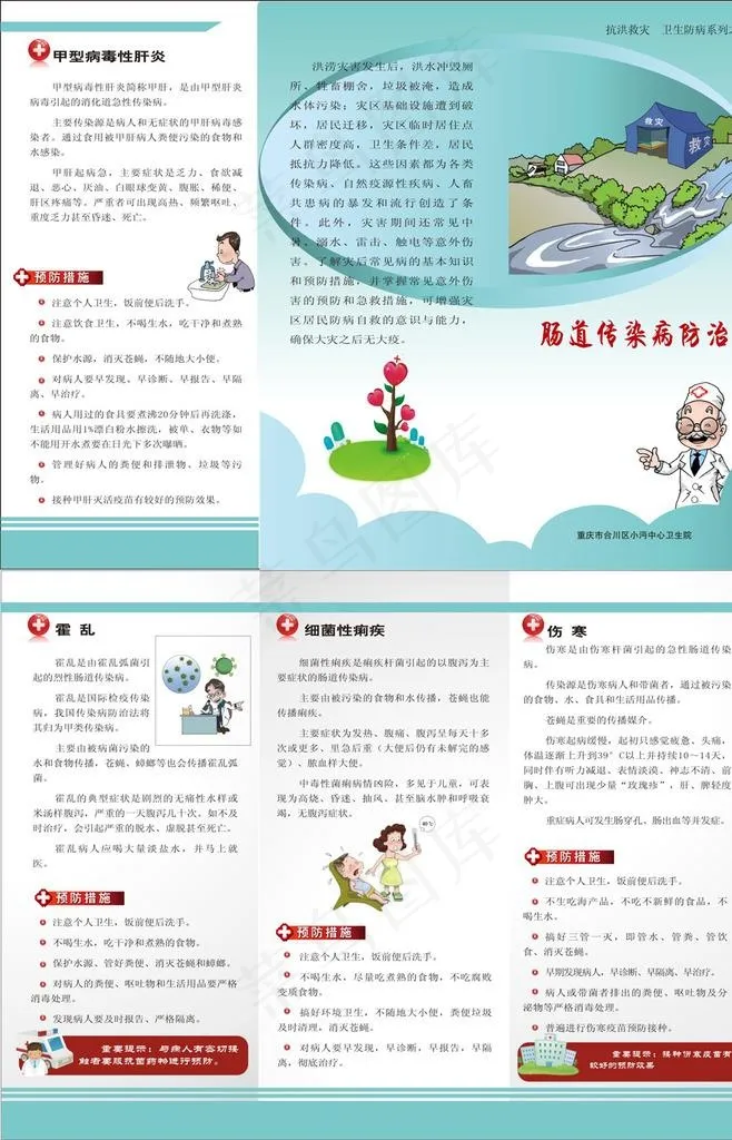 肠道传染病三折页图片(0×0像素())cdr矢量模版下载