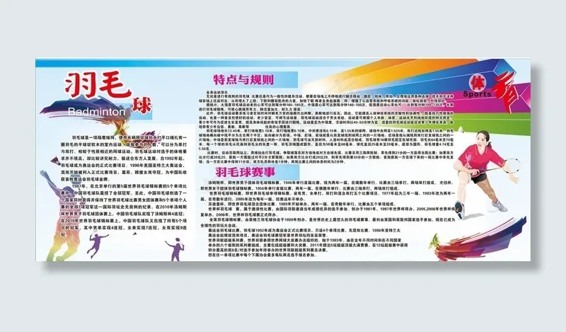 羽毛球简介图片cdr矢量模版下载
