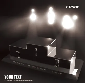 绚丽领奖台矢量图片