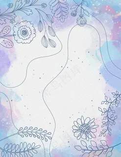 水彩抽象手绘线条背景图片