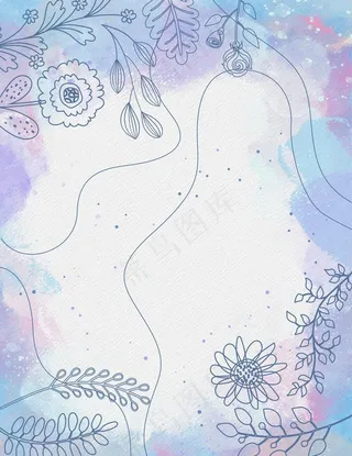 水彩抽象手绘线条背景图片