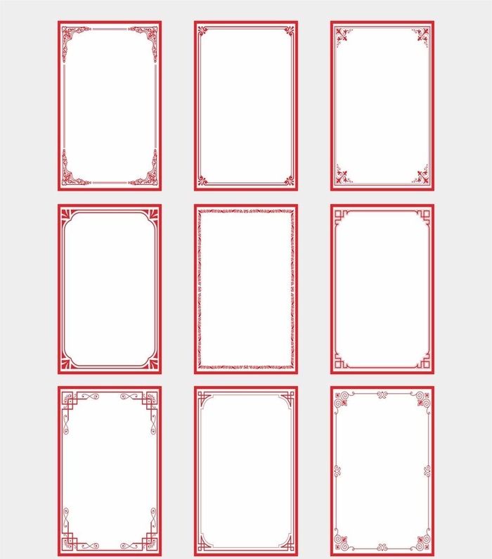 中式边框图片cdr矢量模版下载