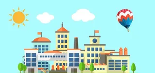 扁平化卡通房屋图片