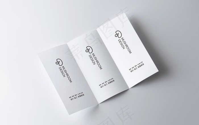 三折页样机图片psd模版下载