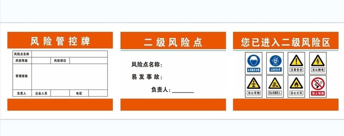 风险管控牌图片cdr矢量模版下载