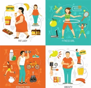 瘦身插画图片
