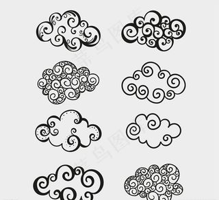云朵云纹矢量图片