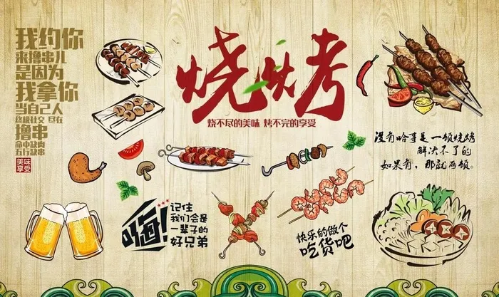 自助烧烤图片(6548x2512)psd模版下载