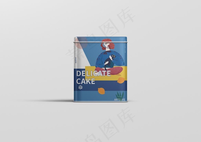 金属罐样机图片psd模版下载