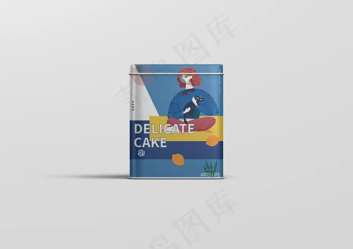 金属罐样机图片psd模版下载