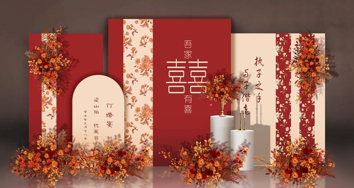 婚礼背景 婚礼展板 婚礼桁架 图片