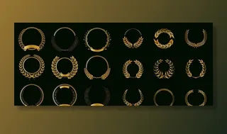 金色麦穗矢量图片