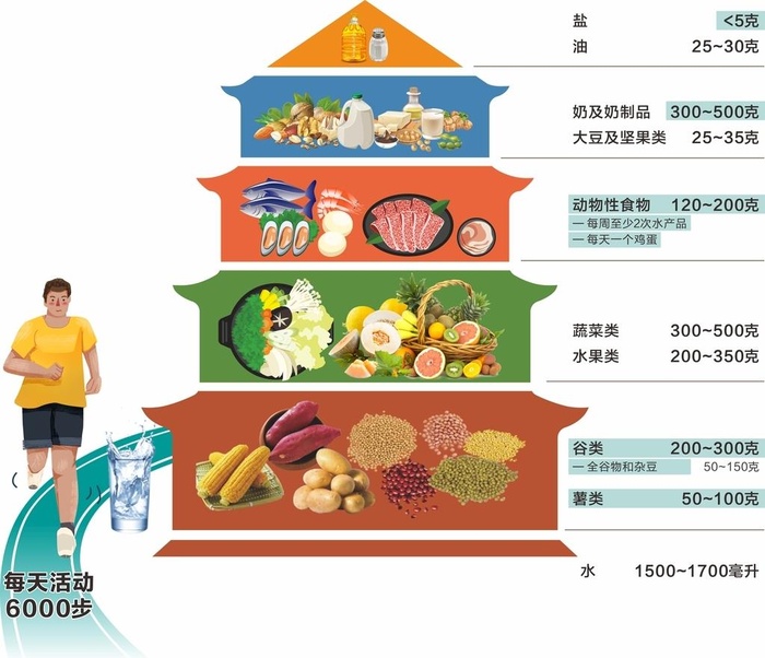 2022年中国居民平衡膳食宝塔图片