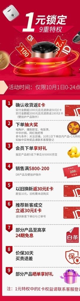 一元特权图片(790x2663)psd模版下载