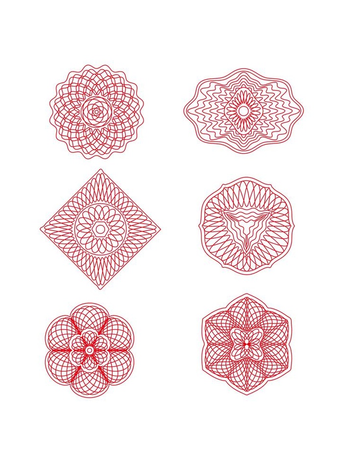 超线防伪图片ai矢量模版下载