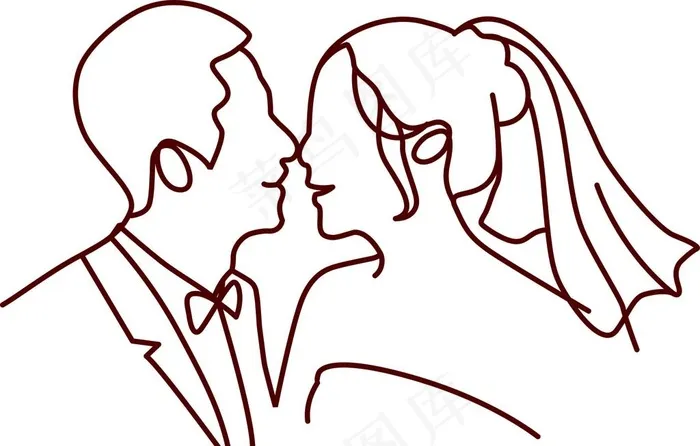 婚礼人像logo图片cdr矢量模版下载