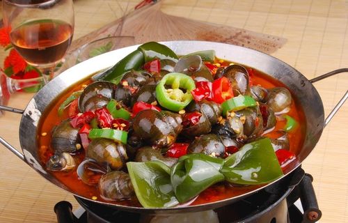 辣酒煮田螺图片