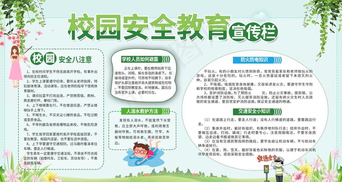 校园安全展板图片