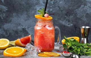 橙子西柚冰饮图片