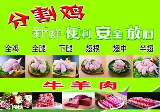 分割鸡展板图片