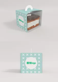 透明蛋糕样机图片