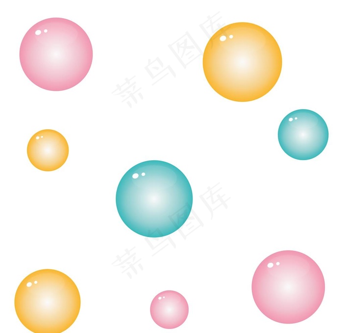 夏日彩色梦幻气泡泡泡图片