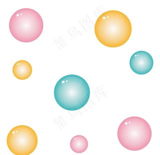 夏日彩色梦幻气泡泡泡图片
