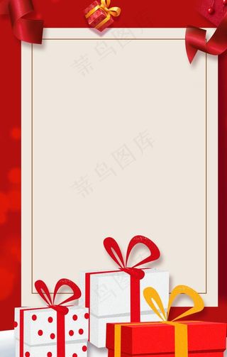 红色礼品礼盒复古喜庆背景素材图片