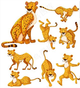 卡通豹子图片