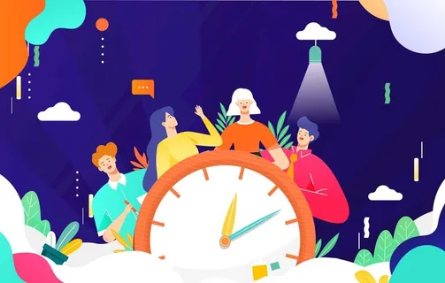 工作学习讨论倒计时矢量素材图片