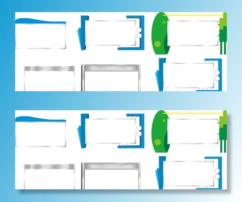 户外宣传栏图片cdr矢量模版下载