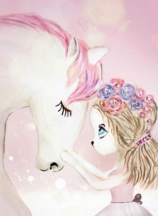 儿童天马装饰画图片