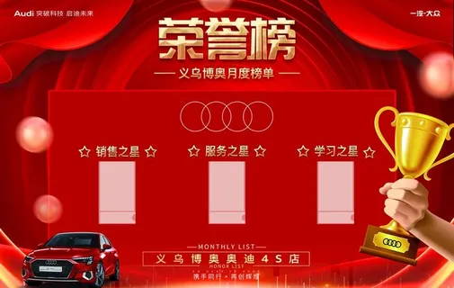奥迪荣誉榜图片