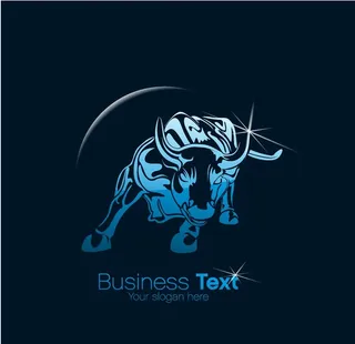 银蓝色公牛图片