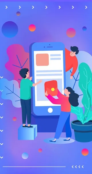 蓝色理财金融app活动移动界面图片