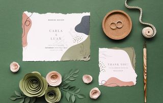 玫瑰贺卡样机图片