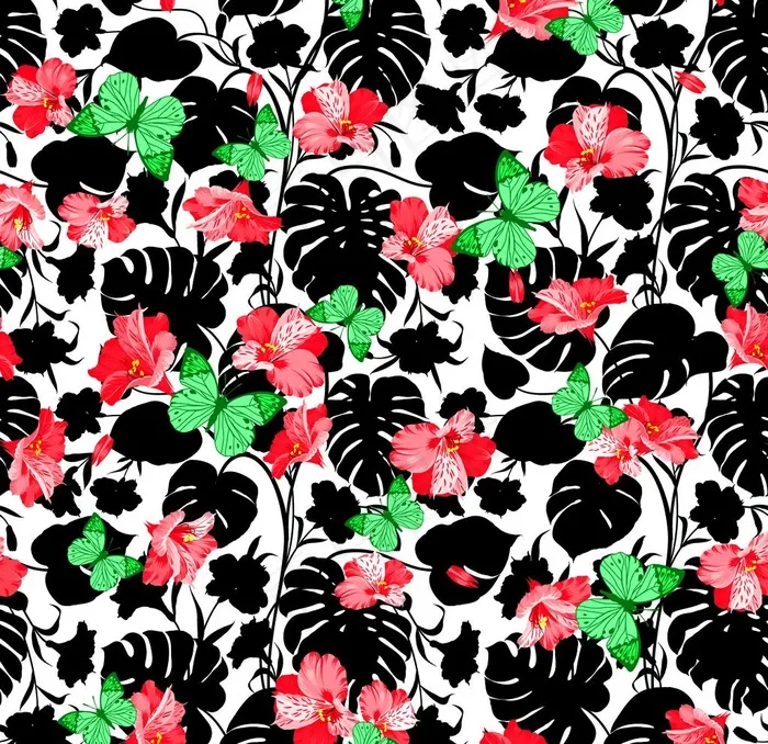 热带花卉 热带叶子图片