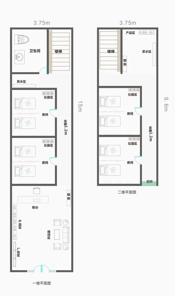 美容工作室平面图图片cdr矢量模版下载