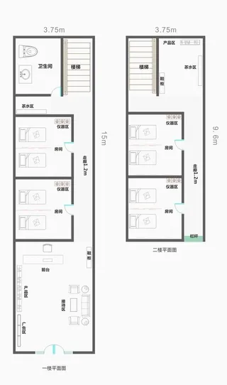 美容工作室平面图图片