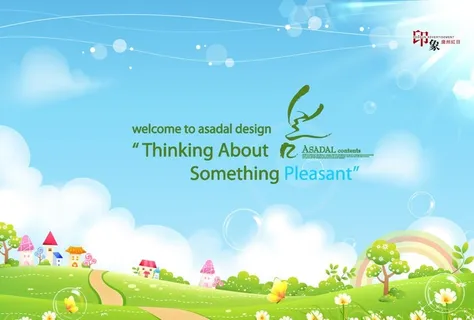 卡通绿色背景图片